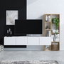 Hanah Home Mueble de TV Blanco y Roble